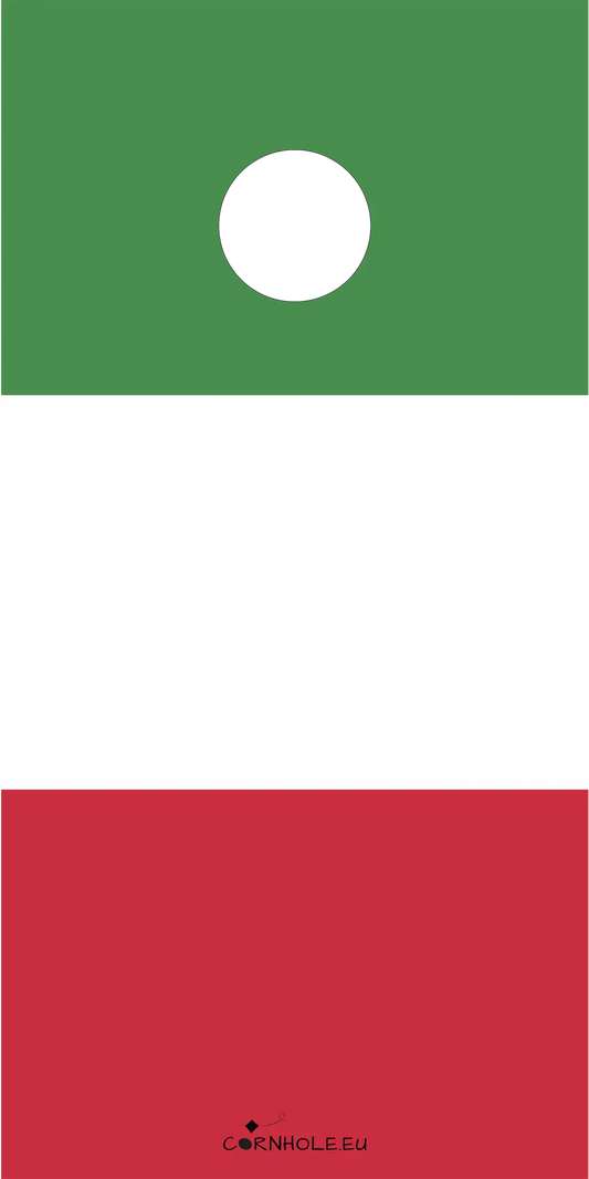 décor détaillé cornhole drapeau au choix, vue de face