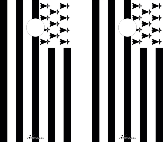 décor détaillé cornhole 2 planches drapeau de votre choix !, vue de face