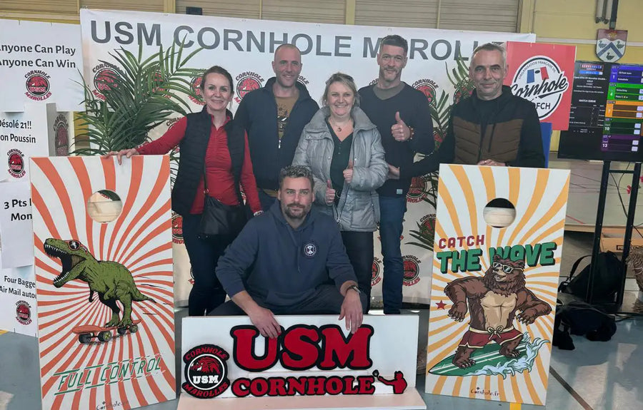 Congratulations to the Mirecurtienne Cornhole Association, taking home our Crazy Riders cornhole set from the Marolles 2025 tournament!