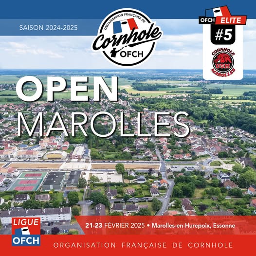 Marolles Cornhole Open February 21 - 23, 2025