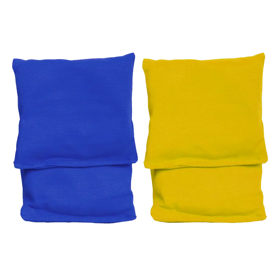 4 sacs de cornhole 2 couleurs au choix, vue de coté