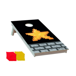 cornhole étoile d'invincibilité retro gaming pixelisé, vue de face