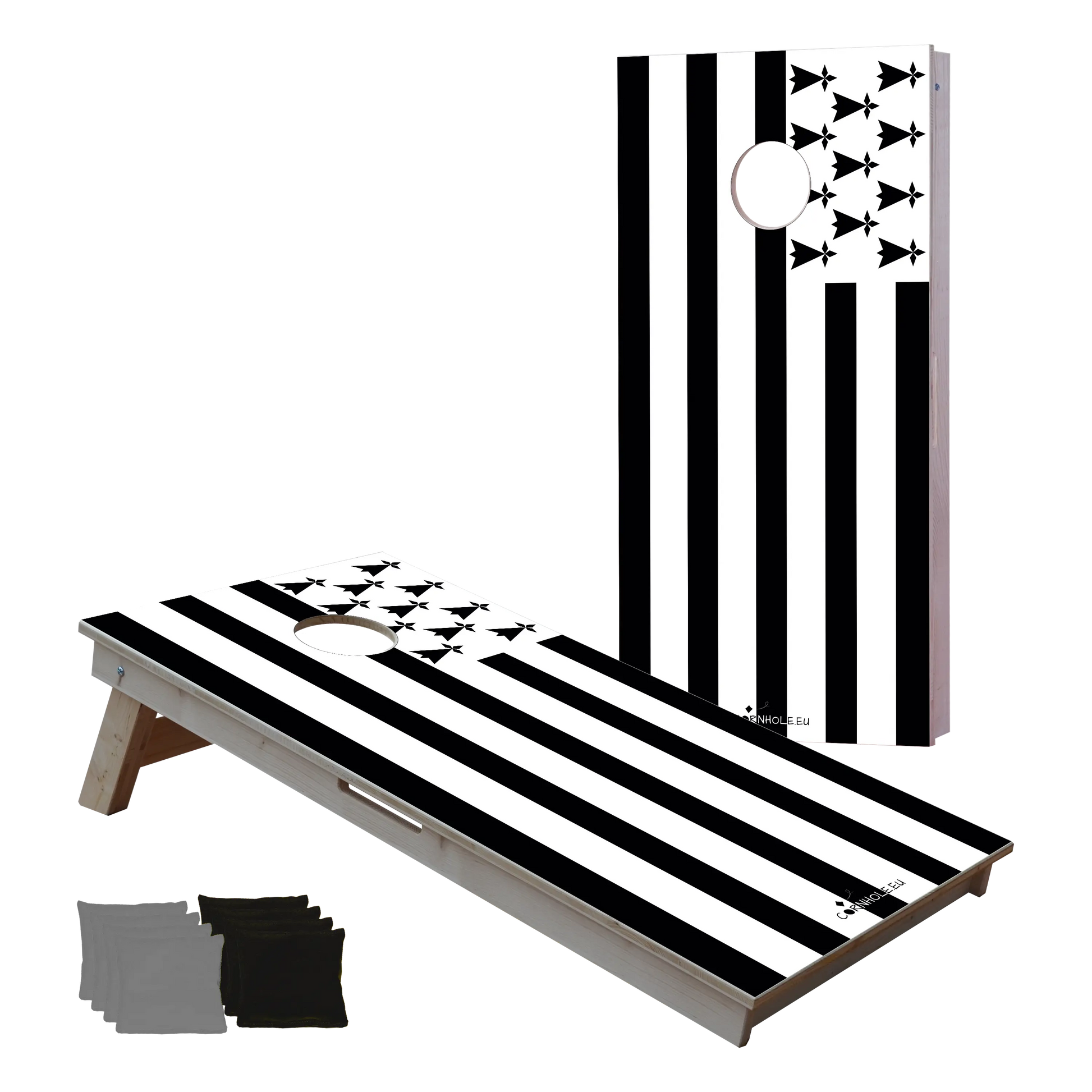 cornhole 2 planches drapeau de votre choix !, vue de face