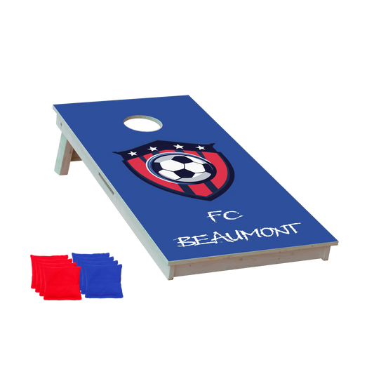 cornhole motif personnalisable, vue de face