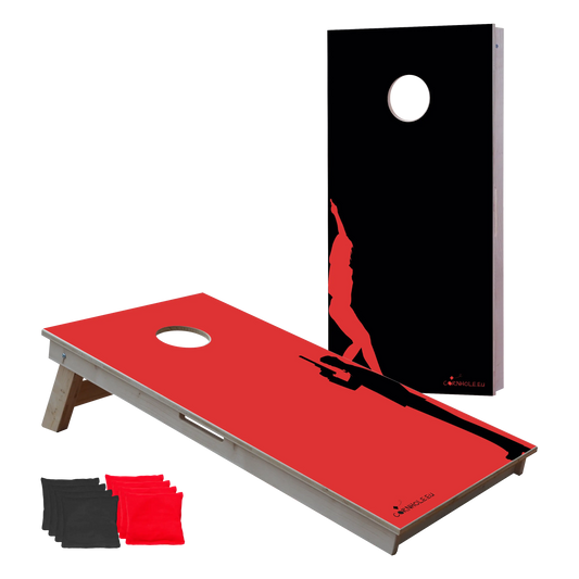 cornhole 2 planches agent secret et sexy girl, vue de face