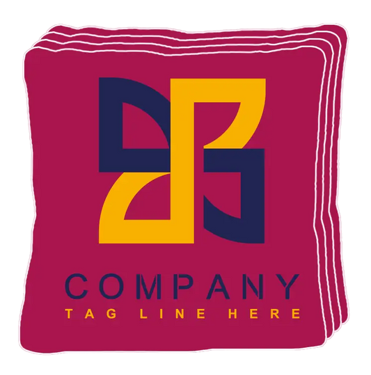 4 sacs de cornhole motifs personnalisables recto et verso, vue de face