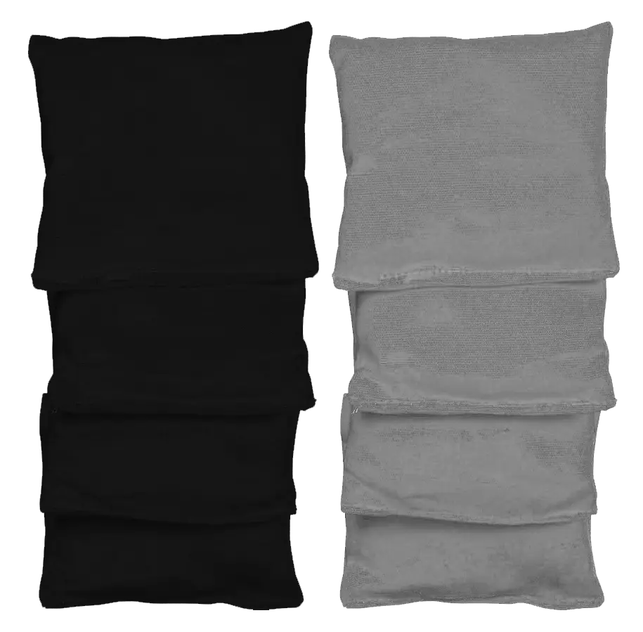 8 sacs de cornhole 2 couleurs au choix, vue de face